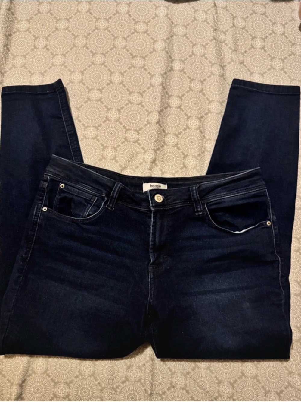 Kensie Womens Dark Indigo Skinny Jeans